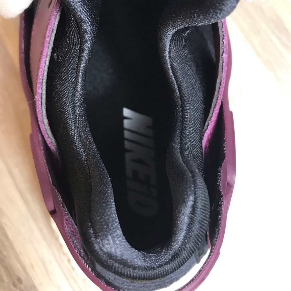 NWT NikeID Huarache Run Burgundy B/W Dots W AUTHEN - Picture 7 of 8